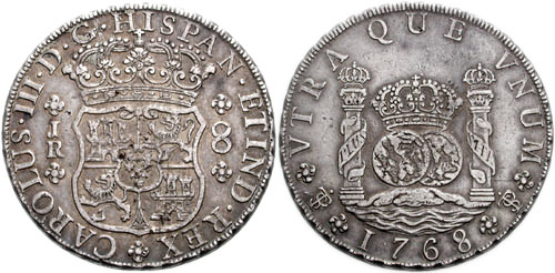 Pièces de monnaie - 8 reales en argent