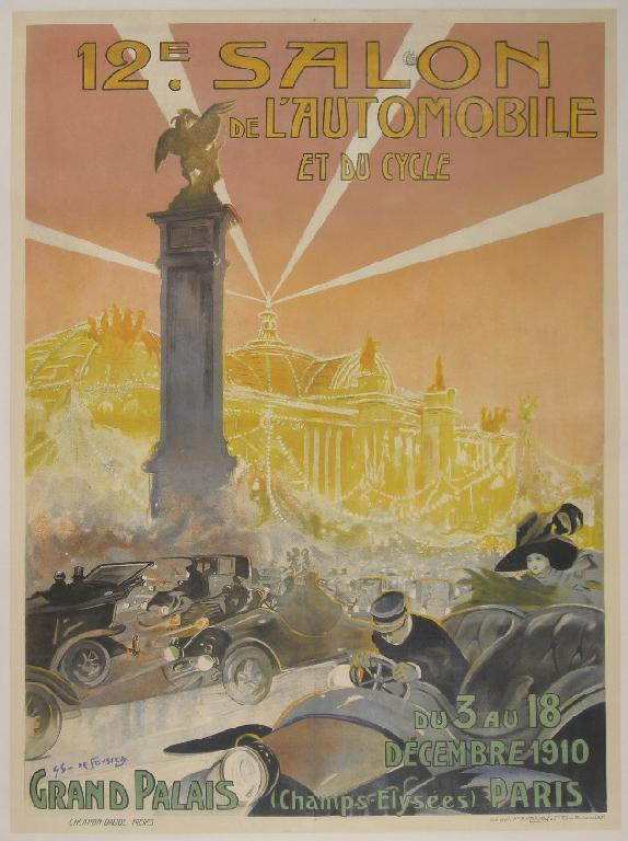 Affiche Salon de l'automobile, Paris 1910