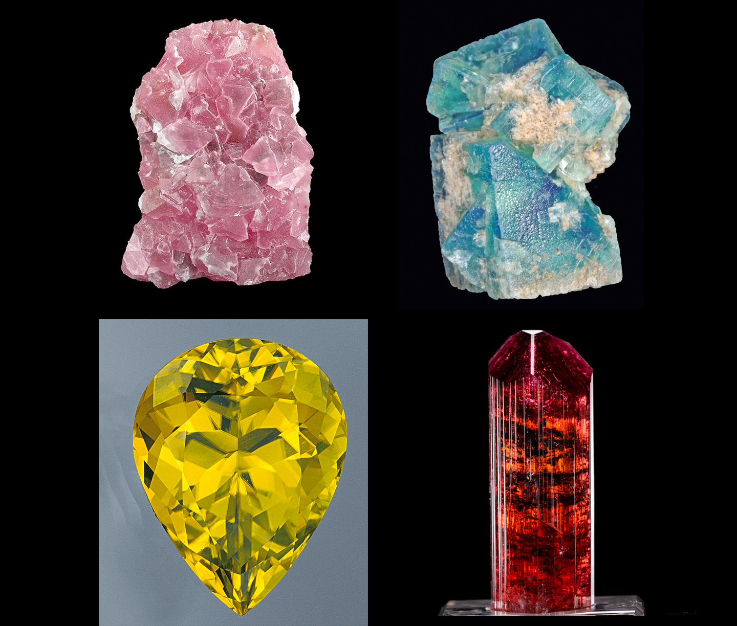 Quatres fluorites